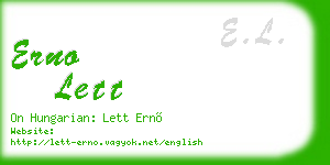 erno lett business card