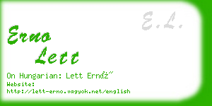 erno lett business card